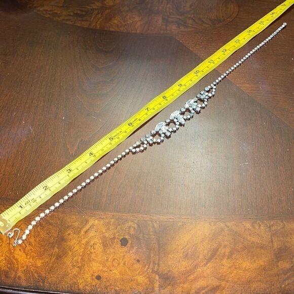 Vintage feston design clear crystal 16” necklace - Picture 6 of 7
